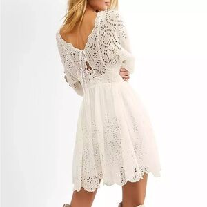 Free People White Eyelet Lottie Dress